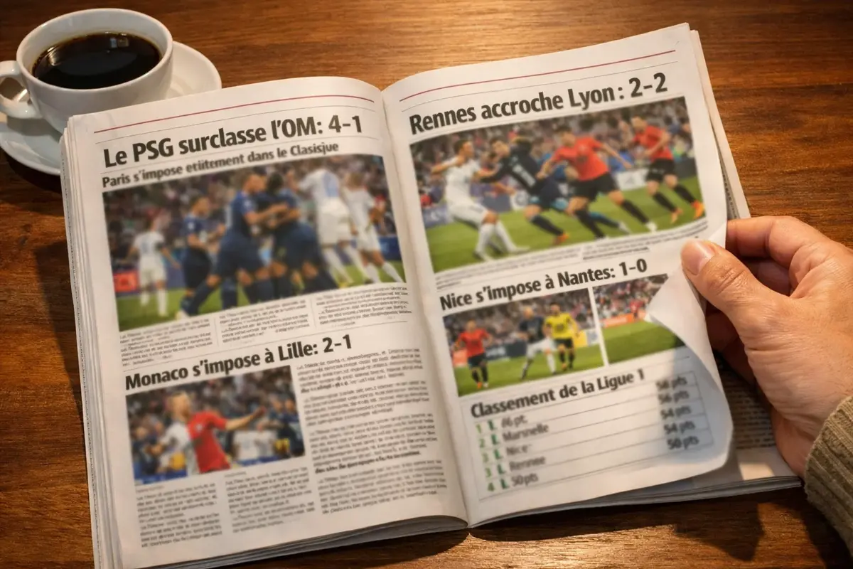 Journal sportif ouvert avec articles sur l'actualité du football